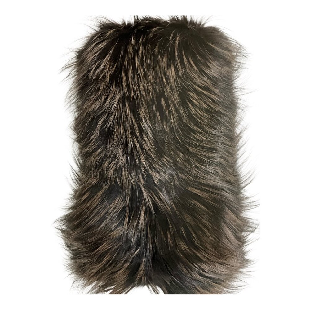 Coach Toffee 100% Silver Fox Fur Collar NWT $798 MSRP - Picture 3 of 6